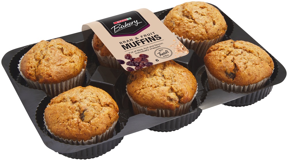 spar bakery bran & fruit muffins 