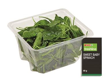 freshline sweet baby leaf spinach