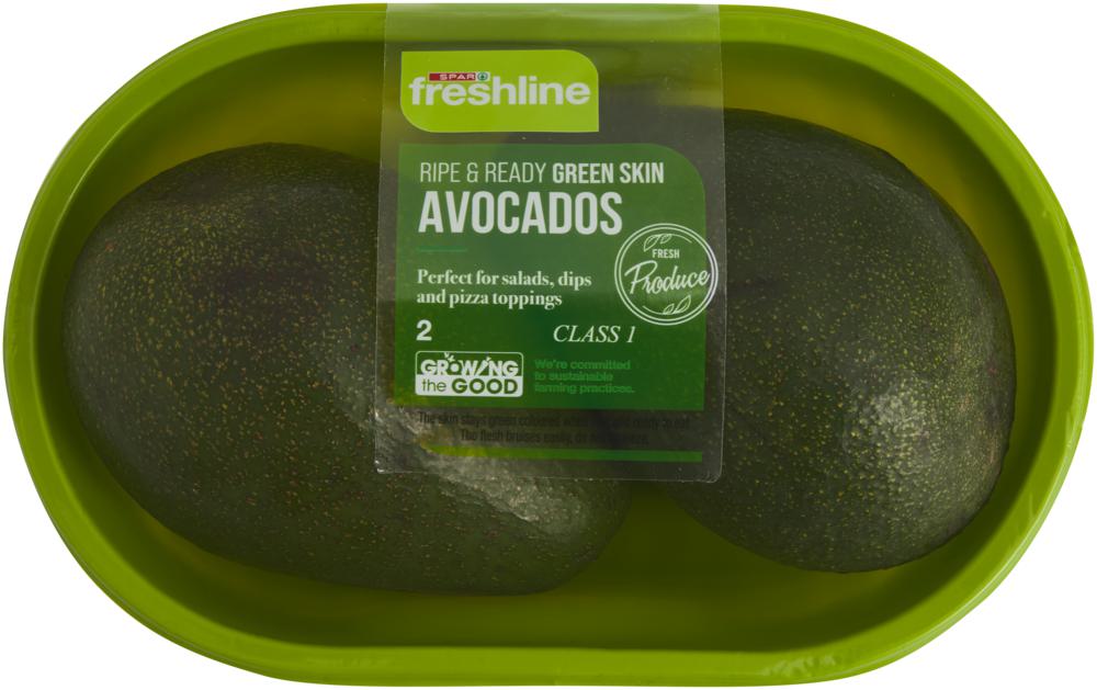freshline green skin ripe & ready avocados  