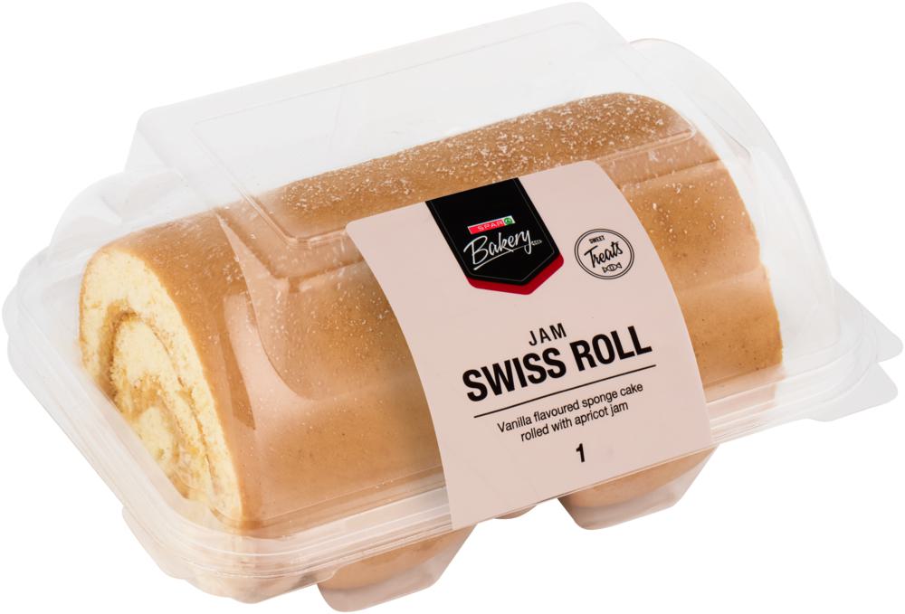 spar bakery jam swiss roll 