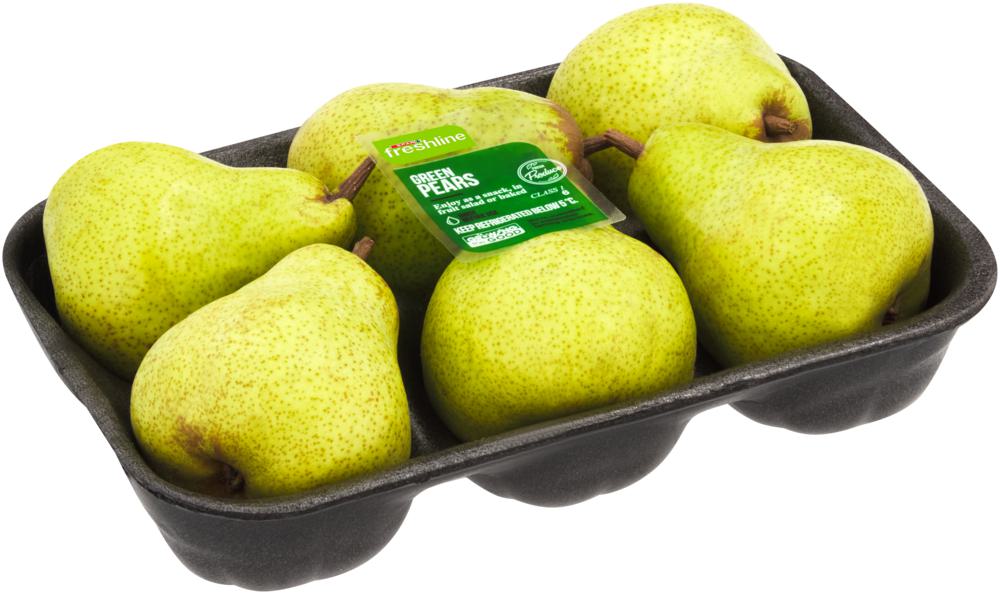 freshline green pears 6s