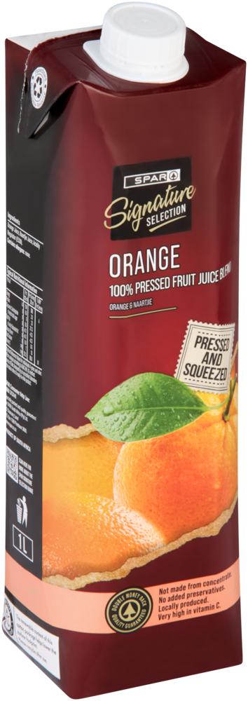 signature selection 100% pressed and squeezed juice orange 