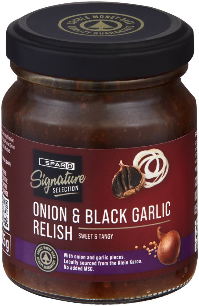 signature selection black garlic relish