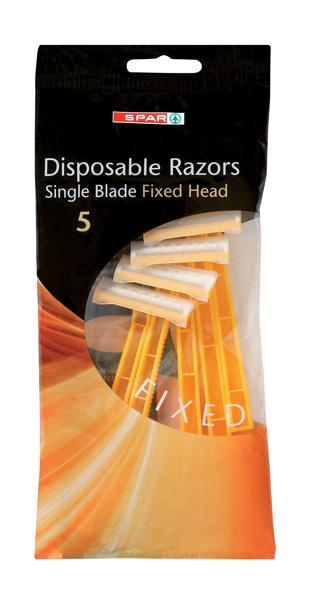 razors disposable single blade fixed head  