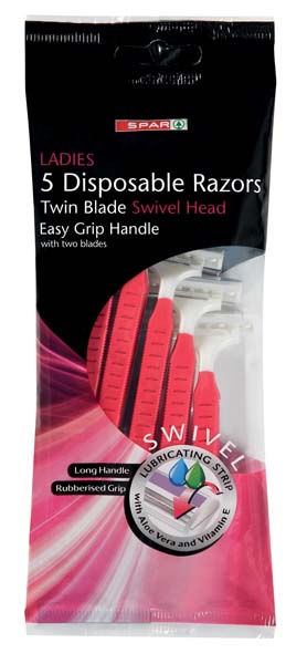 ladies disposable razors  twin blade swivel head  