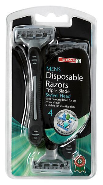 mens disposable razors triple blade swivel head  