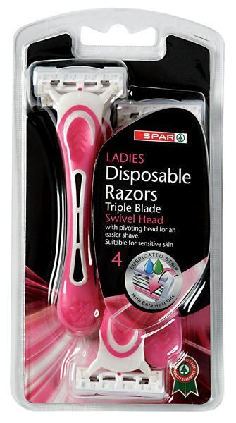 ladies disposable razors triple blade swivel head 