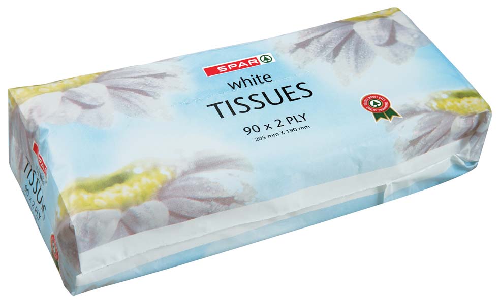 tissues - white 2 ply