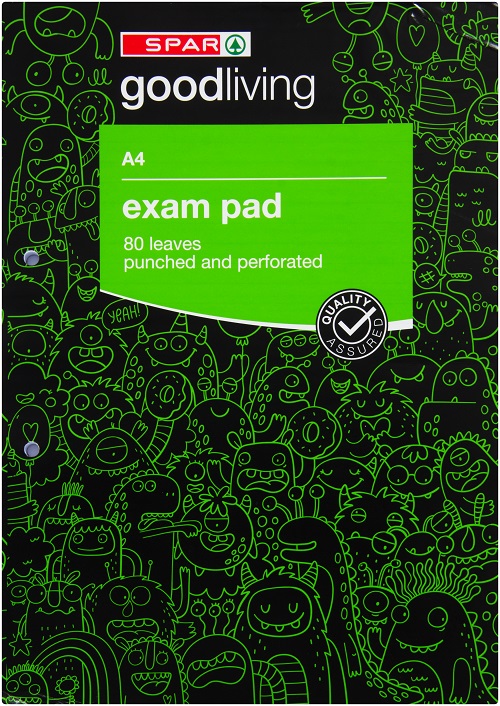 exam pad 80 page (punched)