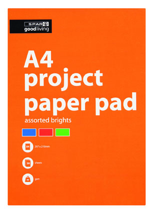 project paper pad a4 - 50 sheets - bright 