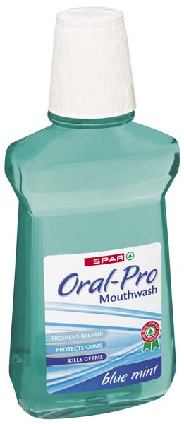 oral pro mouthwash blue mint 