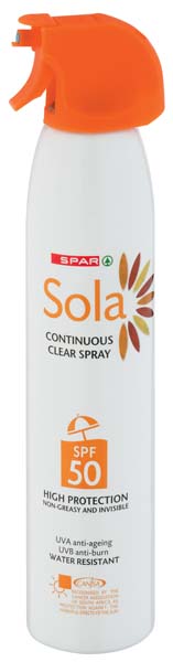 sola spf 50 continuous spray