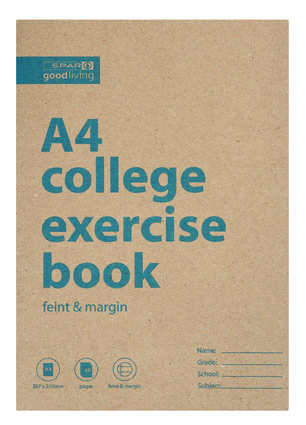 college exercise book a4 48pg feint margin