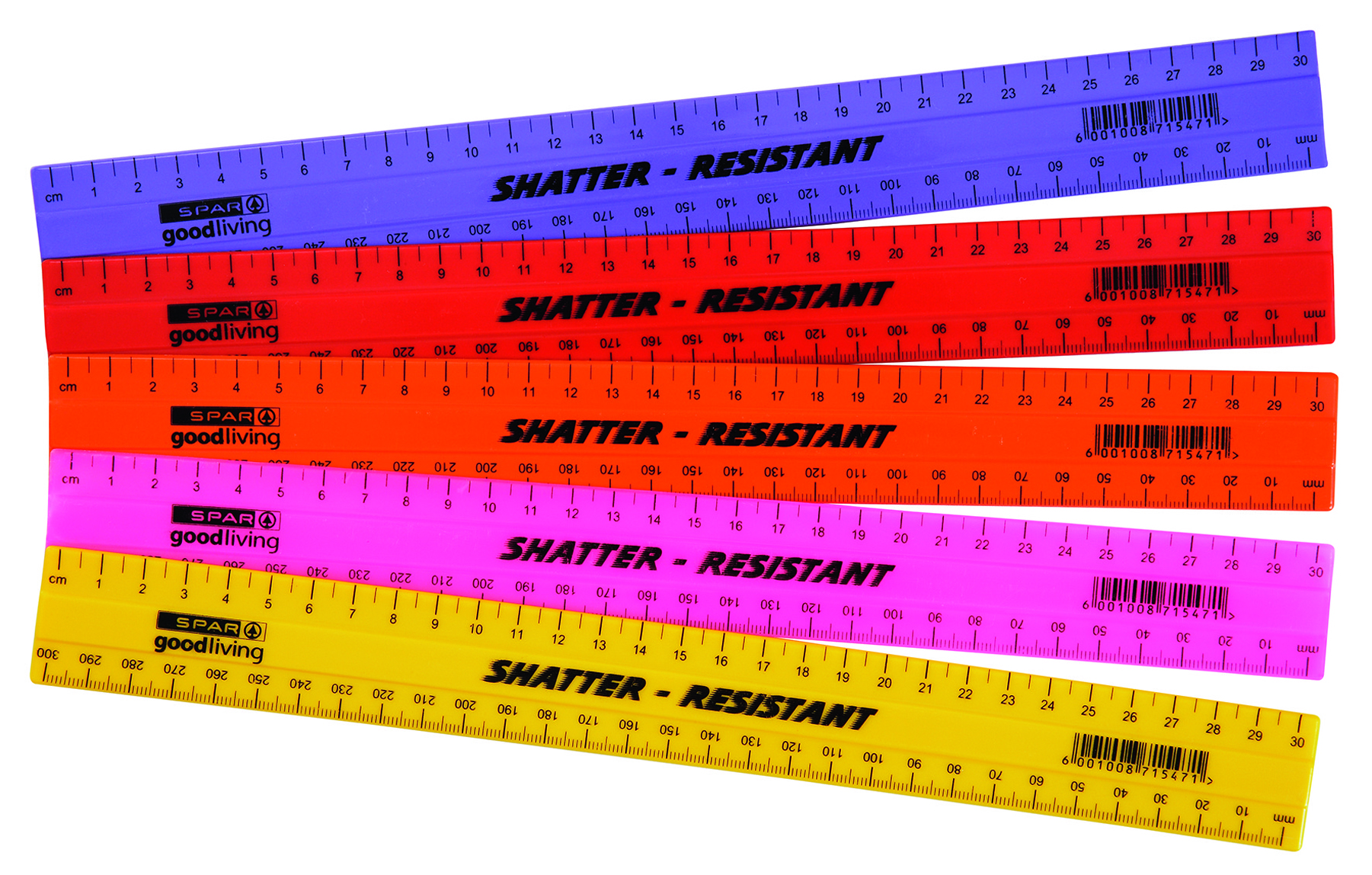 ruler assorted colours 30cm