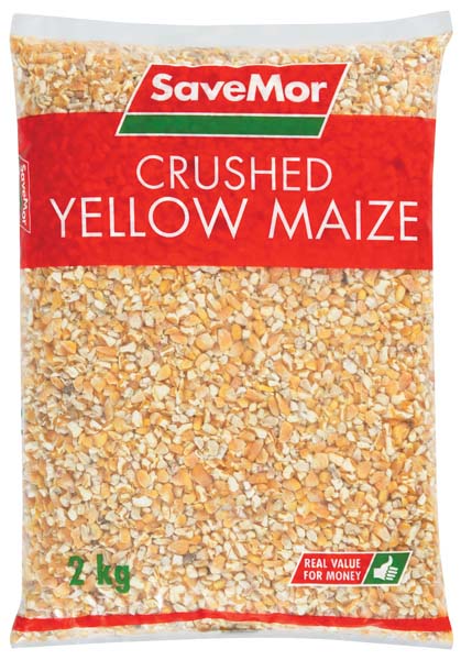 crushed yellow maize
