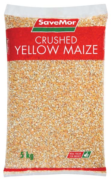 crushed yellow maize