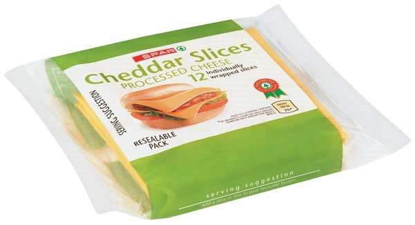 processed cheese cheddar slices
