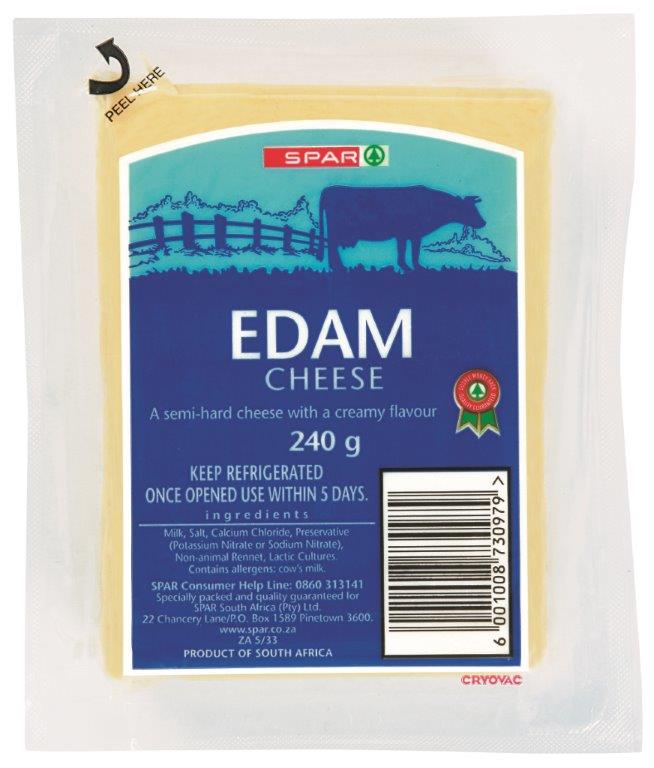 vacuum packed edam cheese