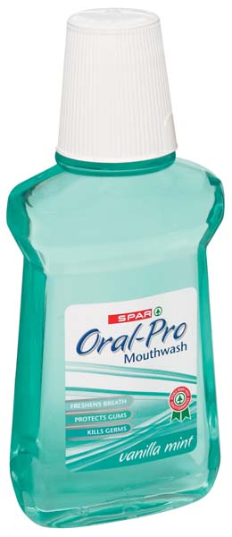 oral pro mouthwash vanilla mint