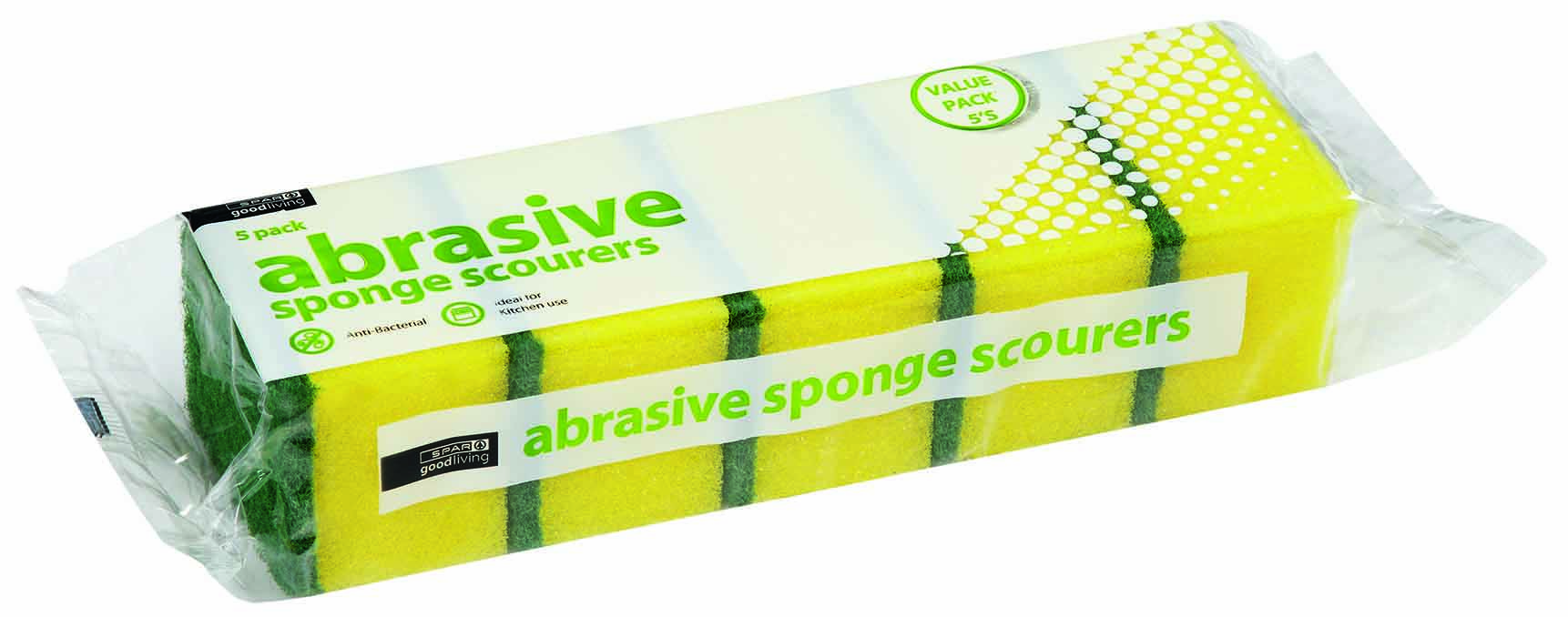 sponge scourers abrasive - 5 pack