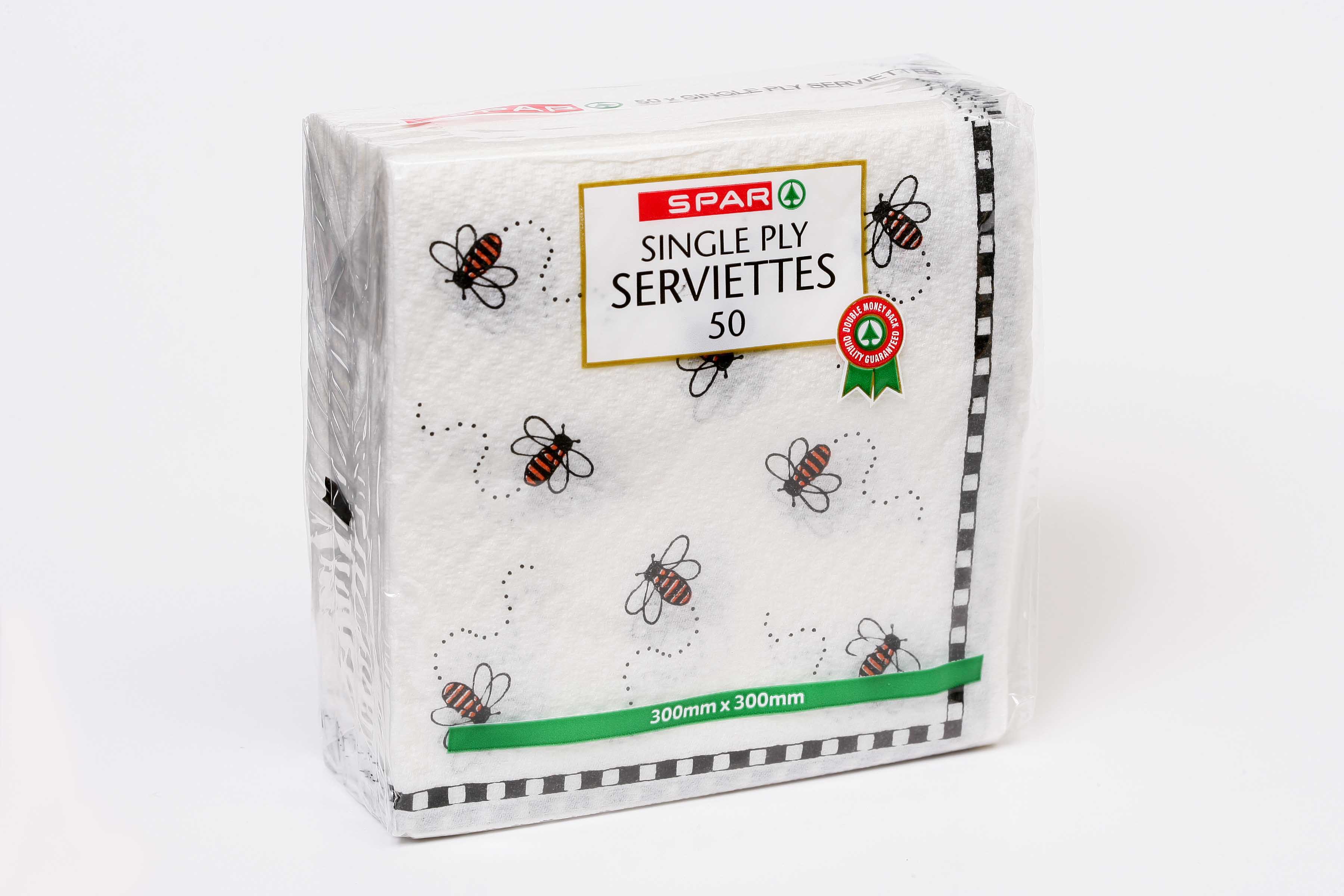 serviettes 1 ply printed bees