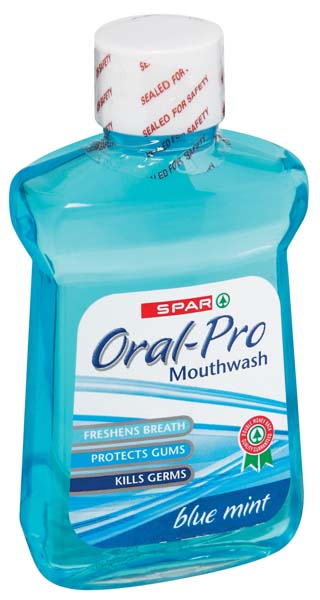oral pro mouthwash blue mint 