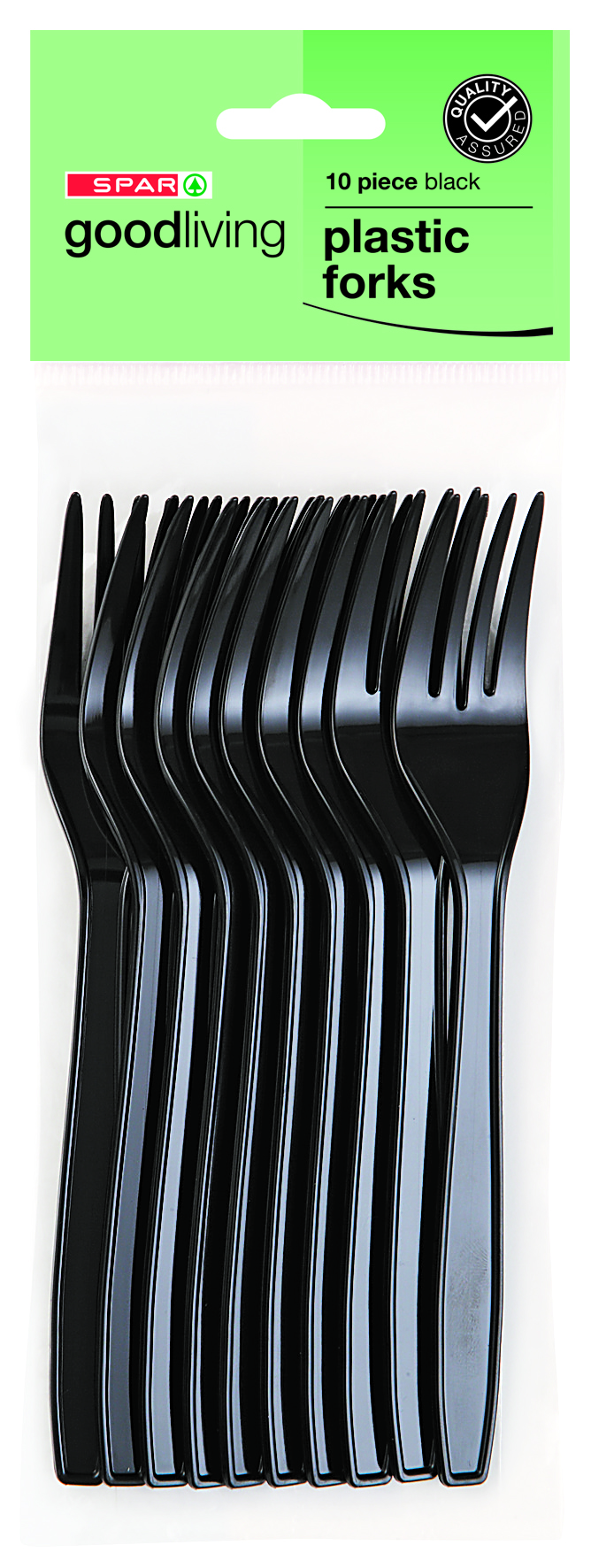 plastic forks - black (10 piece)