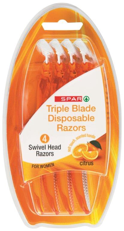 razors disposable triple blade ladies swivel head 