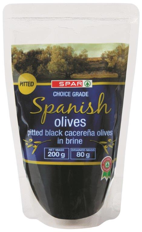 spanish pitted black cacerena olives