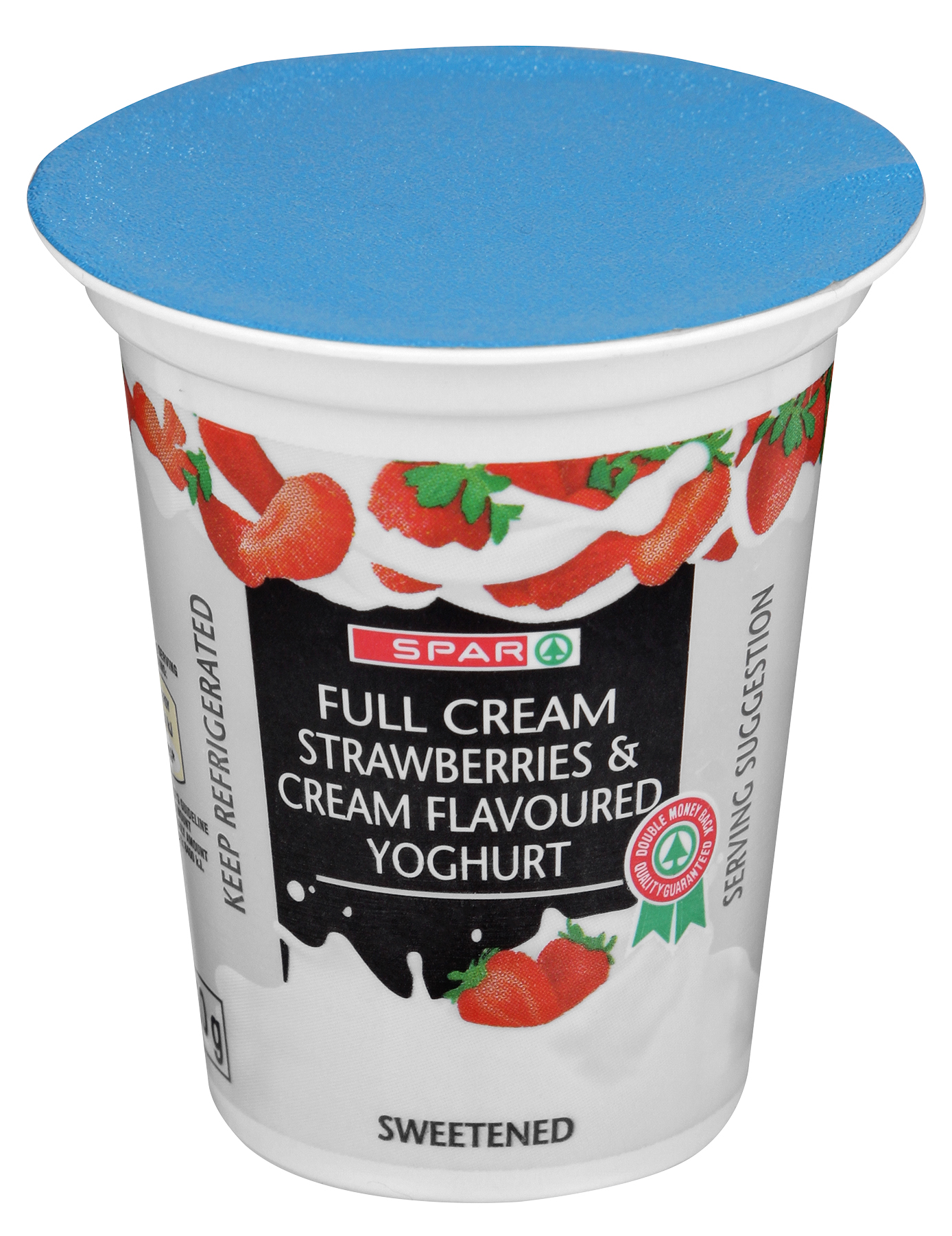 full cream yoghurt - strawberries and cream