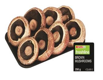 freshline brown mushrooms  