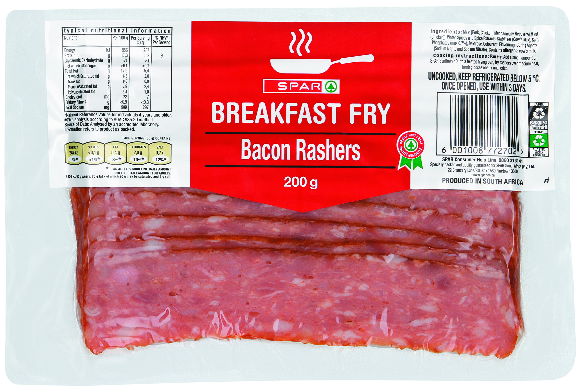 breakfast fry - bacon rashers
