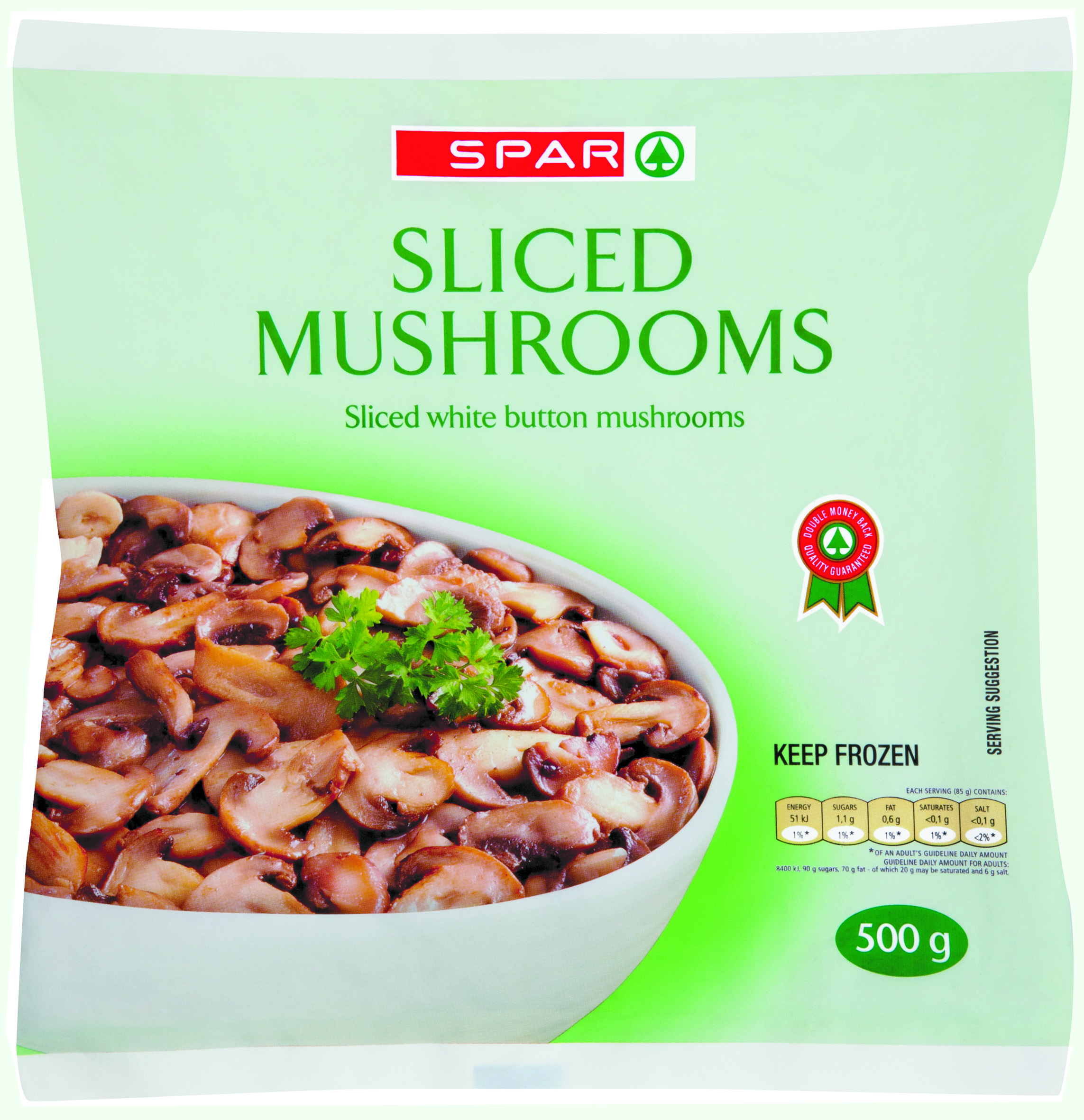 frozen sliced mushrooms