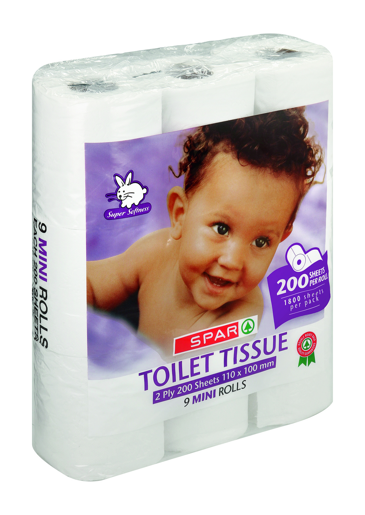 toilet rolls 2 ply mini 200 sheets