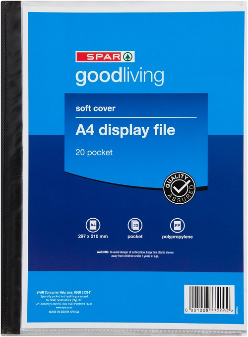 display file a4 (20 pocket) - soft cover 