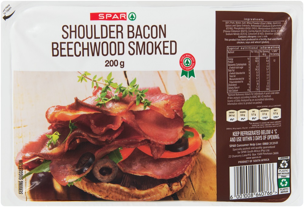 shoulder bacon beechwood smoked