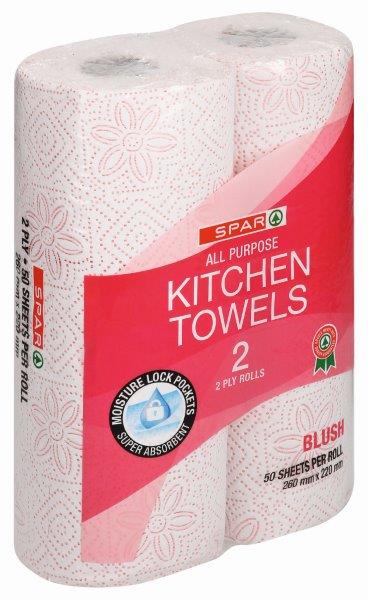 all purpose kitchen towels blush 2ply 