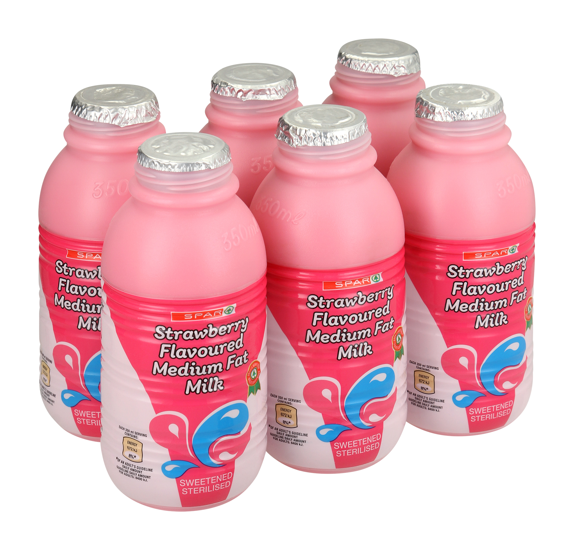 flavoured medium fat milk strawberry 6s