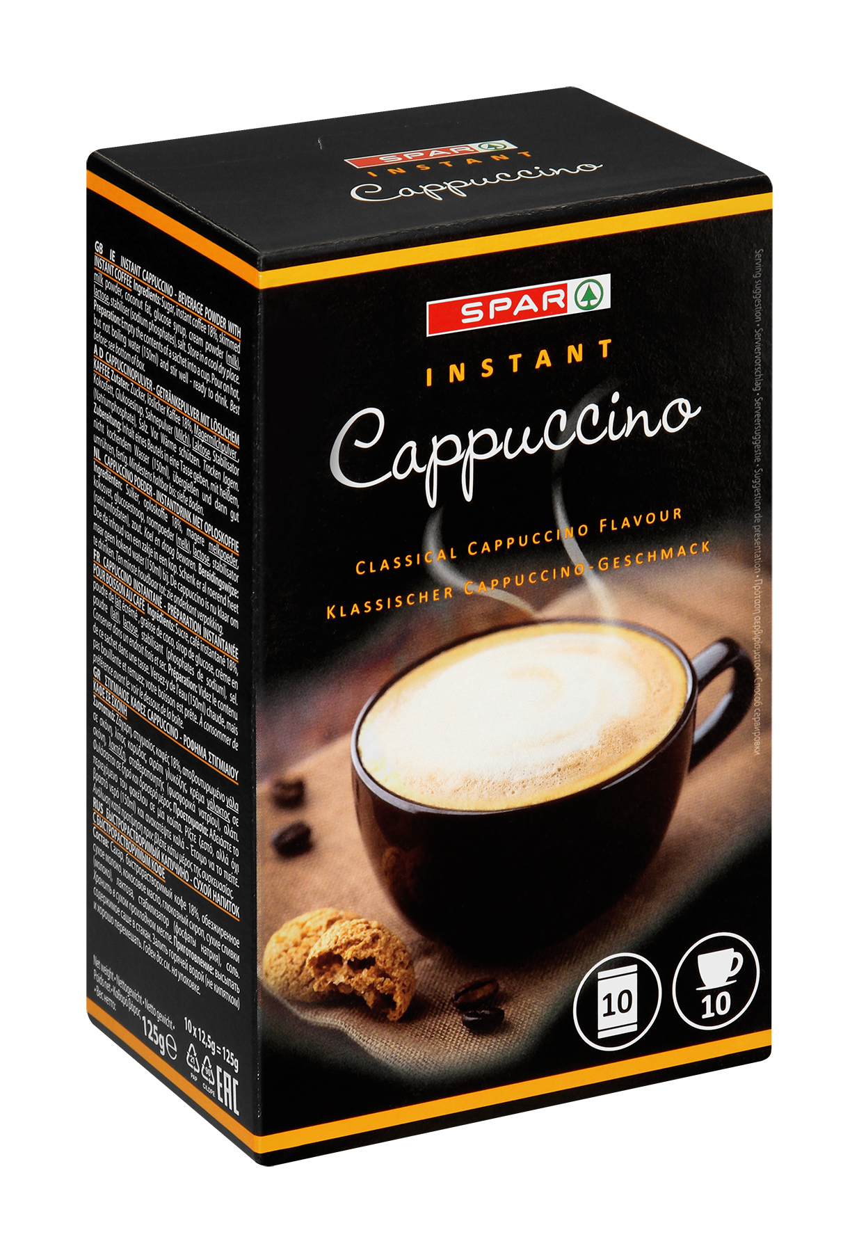 instant coffee cappuccino sachets