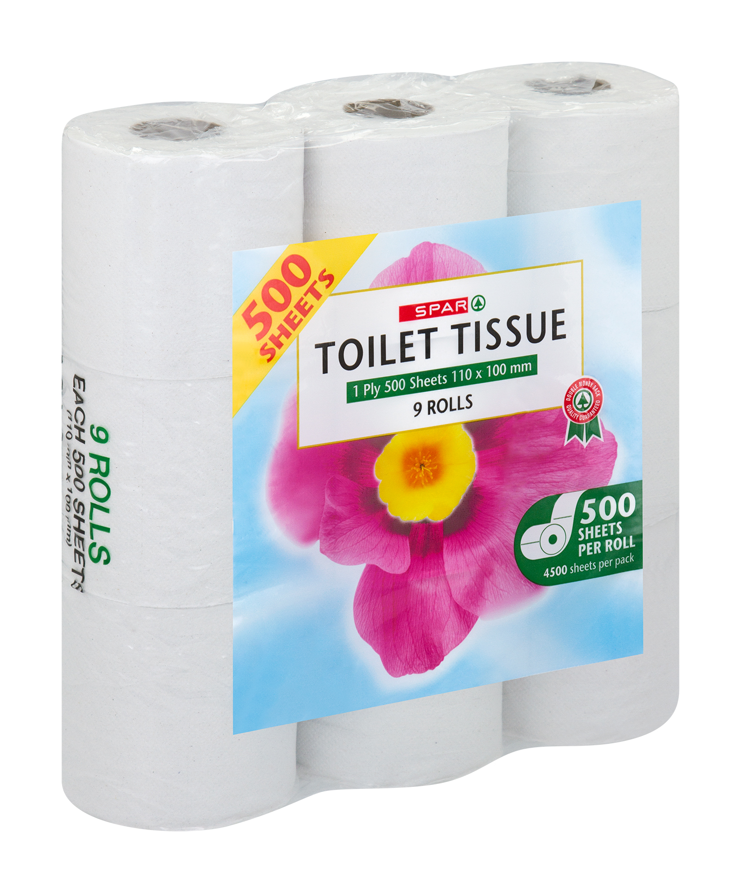 toilet rolls 1 ply 9s 500 sheets 
