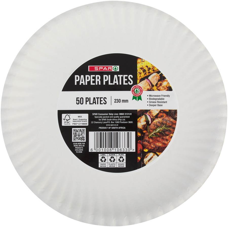 paper plates 230mm