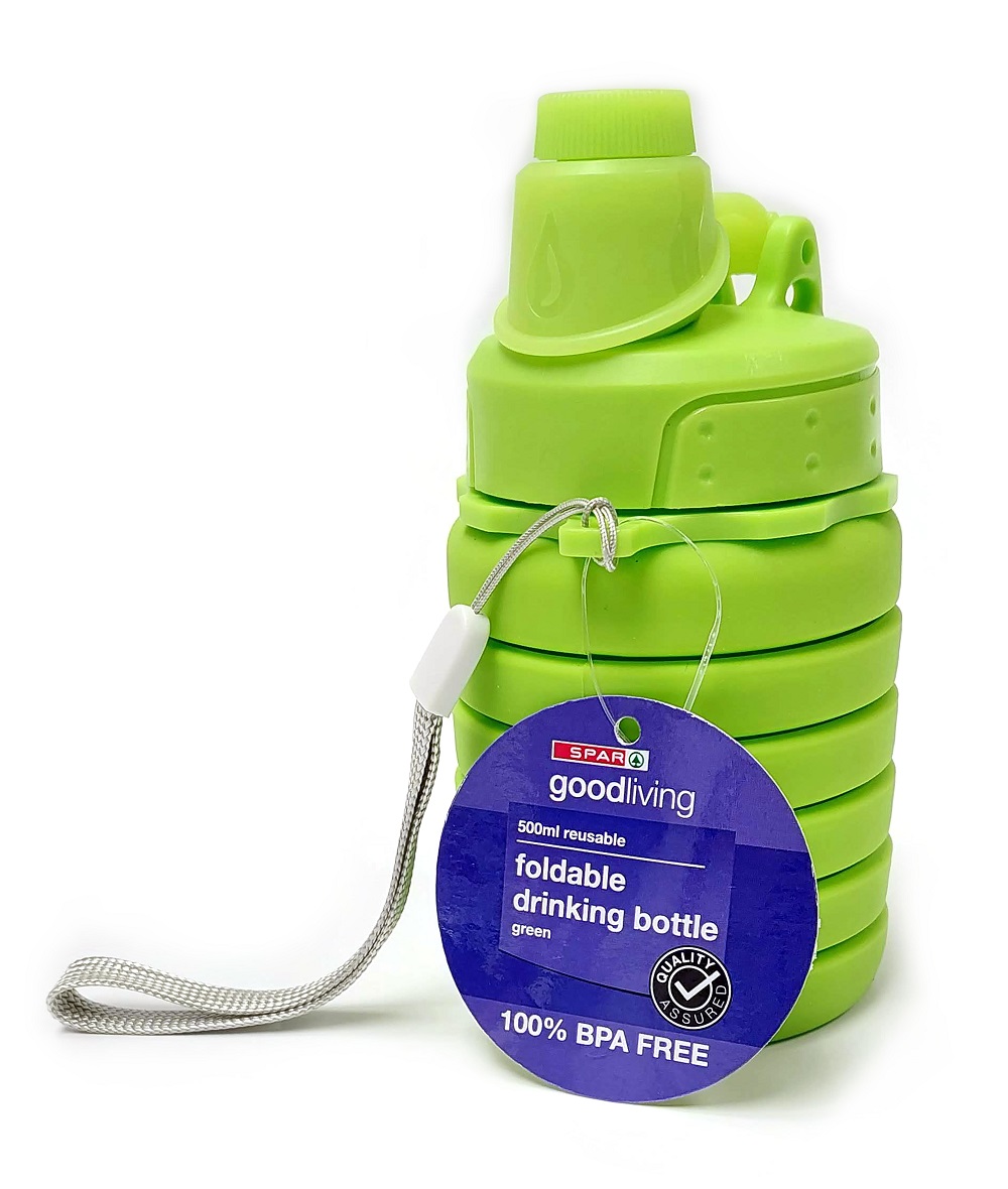 foldable drinking bottle green 
