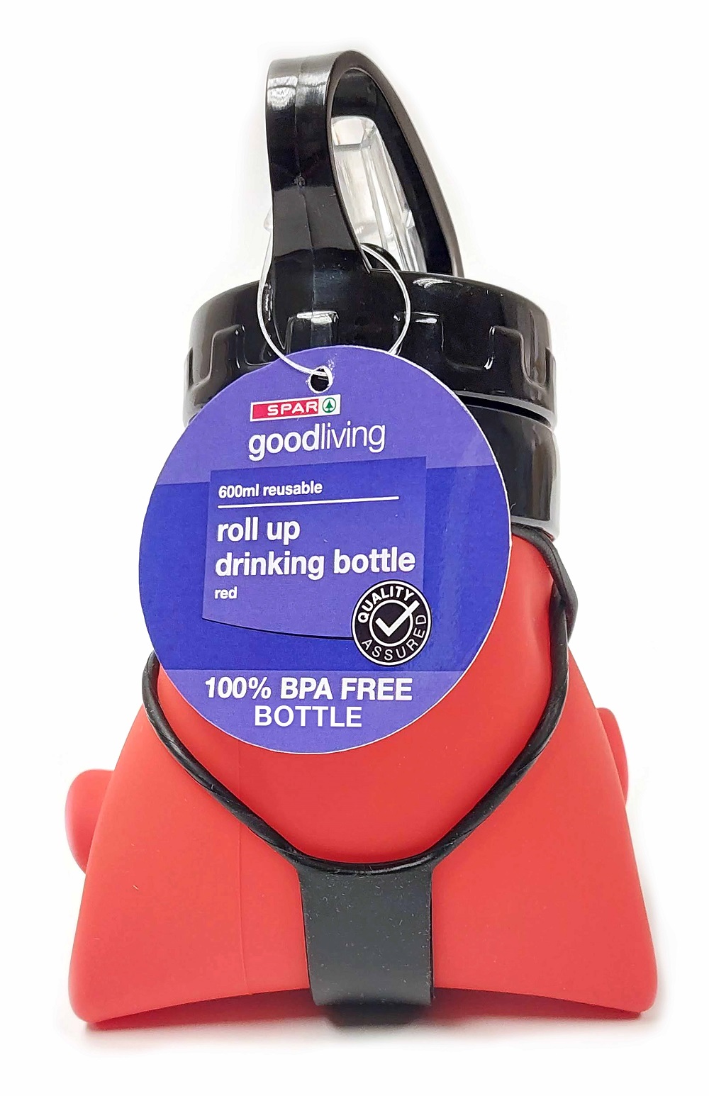 roll up drinking bottle red 