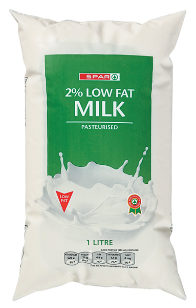 milk low fat 2% sachet