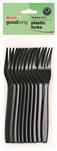 plastic forks - black (10 piece)