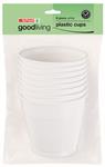 plastic cups - white (8 piece)