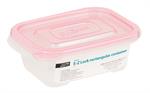 e-z lock container (rectangle 270ml) - pink 