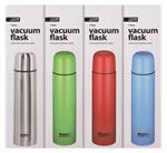 vacuum flask premium stainless steel assorted colours 1 litre