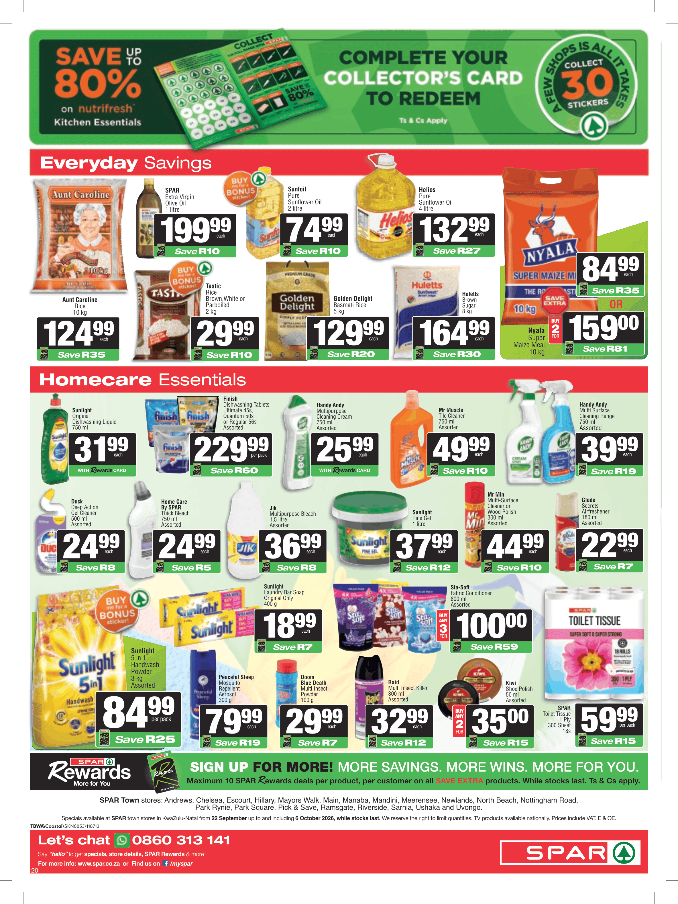 SKN6853 SEPTEMBER MONTH END SPAR TOWN 20