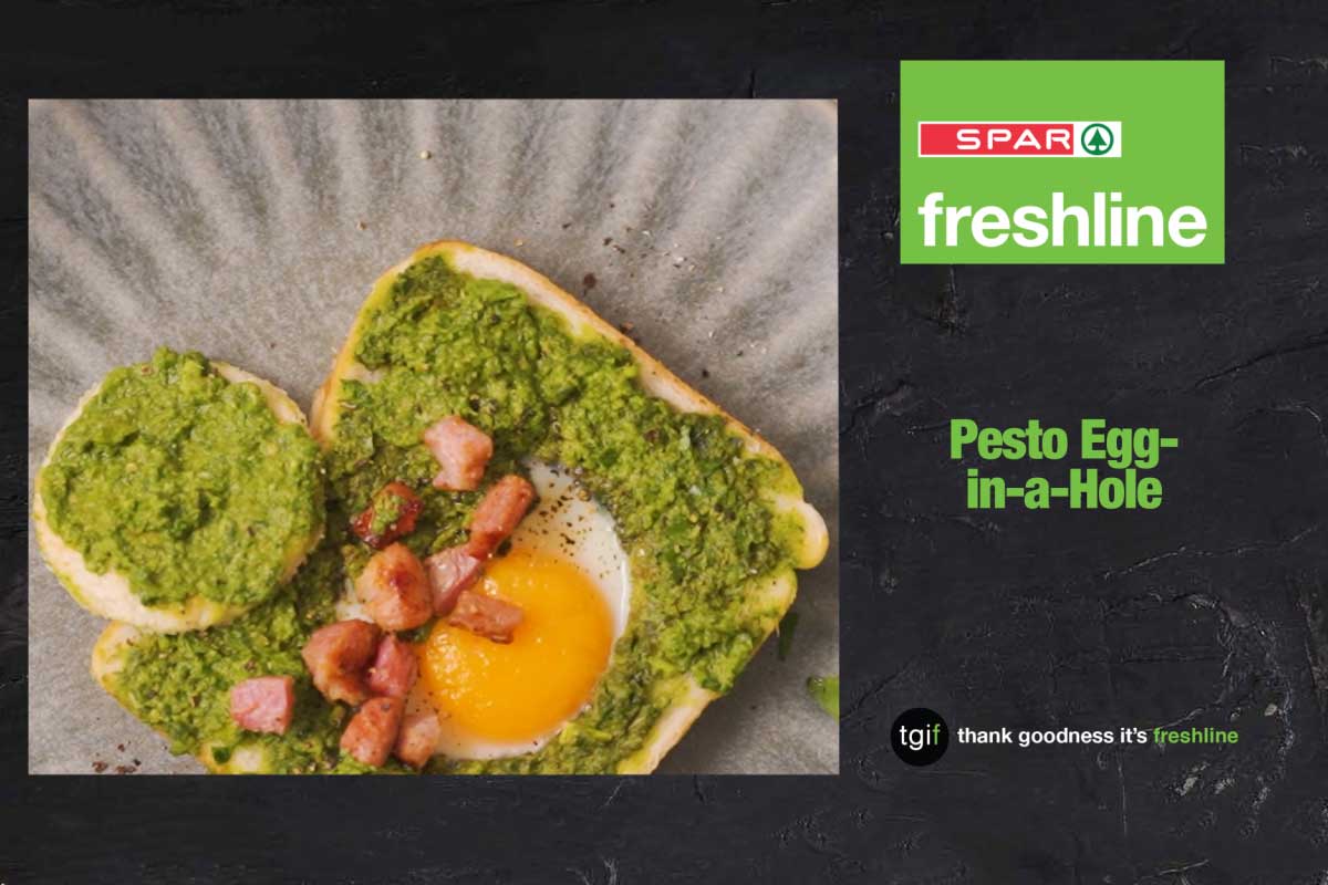 SPAR Pesto Egg in a Hole Recipe